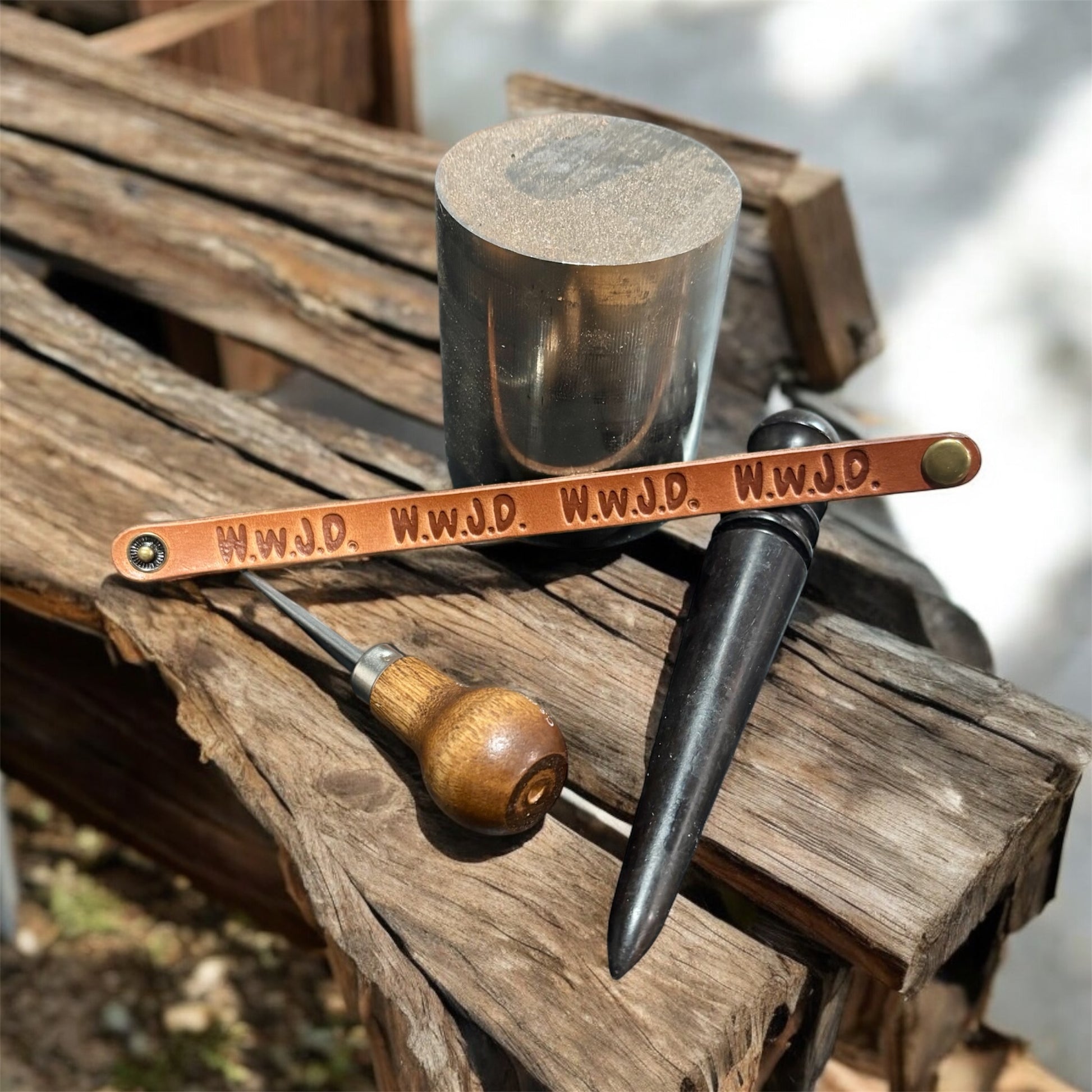 Stamped WWJD Bracelet