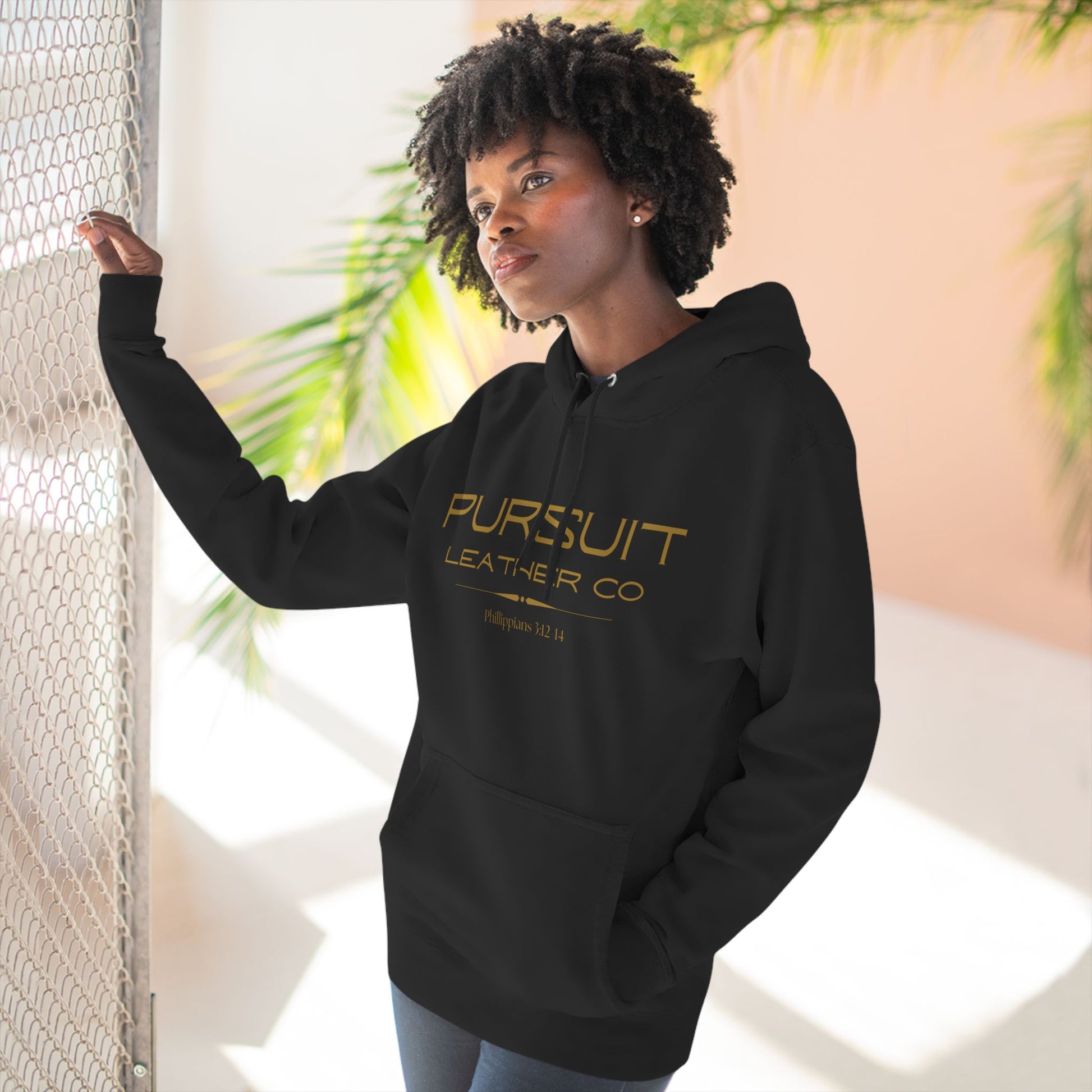 Pursuit Leather Fleece Hoodie