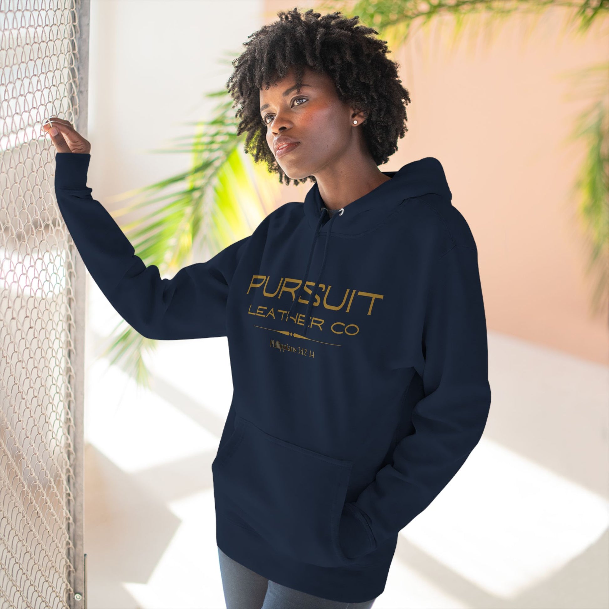 Pursuit Leather Fleece Hoodie