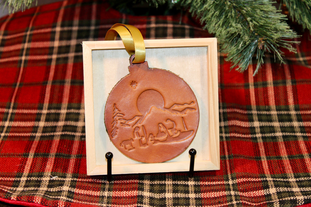 Leather Stamped Ornaments