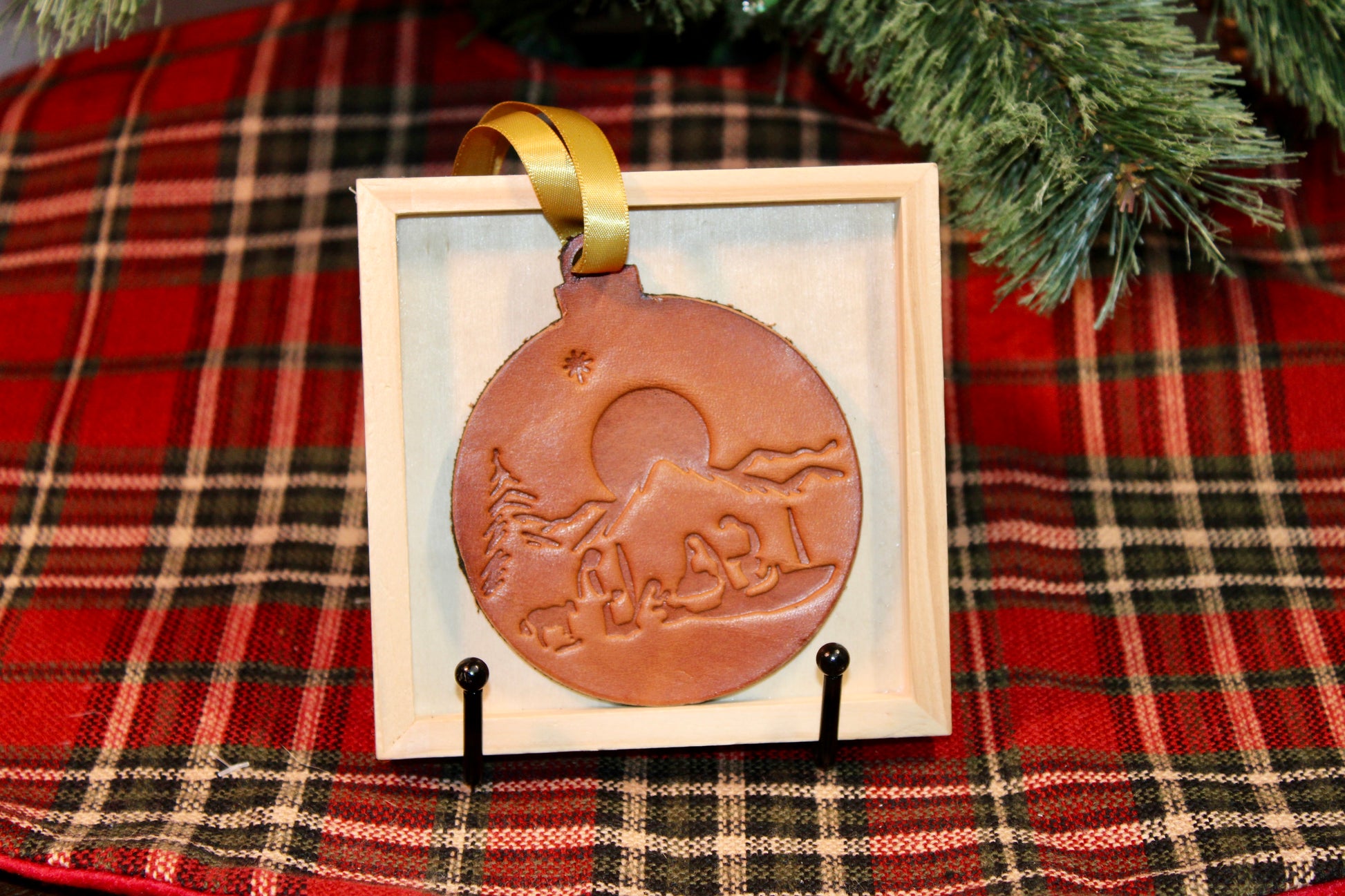 Leather Stamped Ornaments