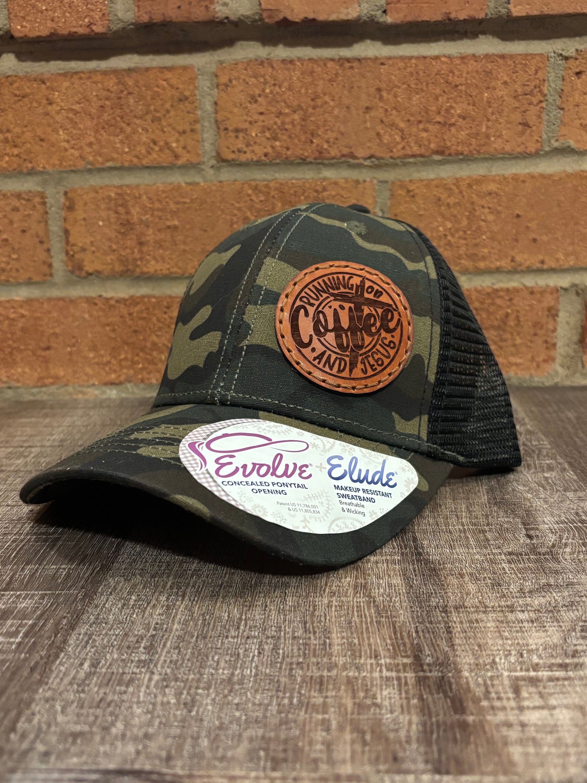 Coffee and Jesus Ponytail Hat